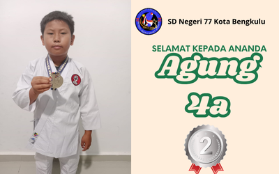 Siswa SD Negeri 77 Kota Bengkulu Berhasil Raih Medali Perak Pada Kejuaraan Karate Open Turnamen dan Festival